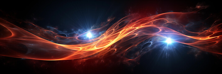 Futuristic abstract energy wave background in space