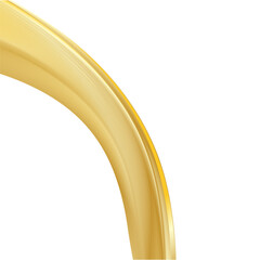 Abstract shiny color gold wave design element 