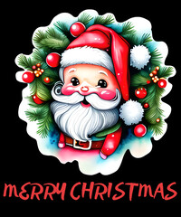 Ho ho ho, Merry Christmas, Santa Claus, funny graphics for printing