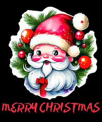 Ho ho ho, Merry Christmas, Santa Claus, funny graphics for printing