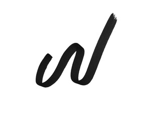 black marker pen scribble on png transparent background