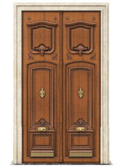 Entrance classic doors for the house