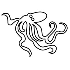 octopus line icon