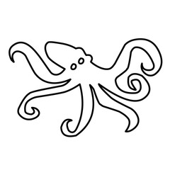 octopus line icon