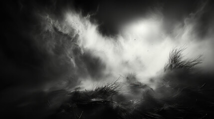 Obraz na płótnie Canvas clouds in the dark. Generative AI