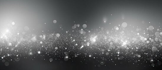 An illustration of a stunning background featuring beautiful abstract circles in shades of grey and bokeh effect particles
