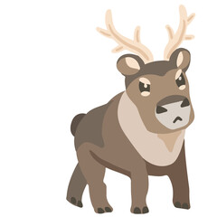 reindeer simple cartoon