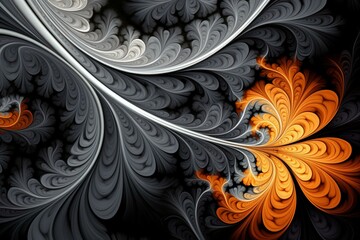 Abstract fractal pattern with a contemporary touch. Generative AI