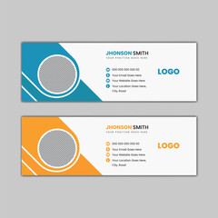 email signature template or email footer and personal social media cover design