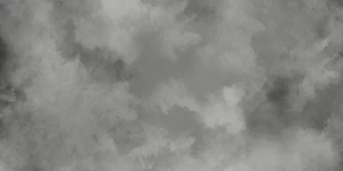 Fototapeten Ash in dark background with clouds, dark ash grunge texture with grainy, Light canvas for modern creative grunge design. Watercolor on deep dark paper background. Vivid textured aquarelle painted © Fannaan