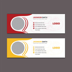 email signature template or email footer and personal social media cover design