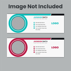 email signature template or email footer and personal social media cover design