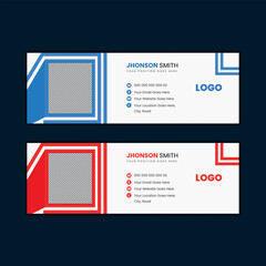 email signature template or email footer and personal social media cover design