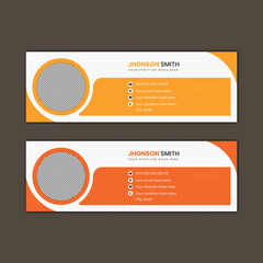 email signature template or email footer and personal social media cover design