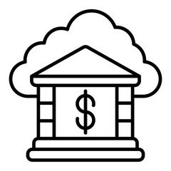 Cloud Banking Icon
