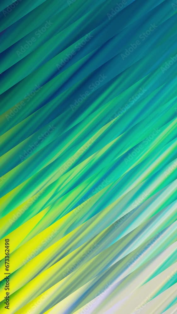 Poster abstract green wavy vertical background. animated linear waves. 4k ultra hd loop video.
