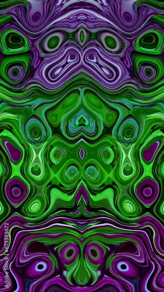 Poster abstract colorful vertical wavy background. animated loop backdrop video with copy space.
