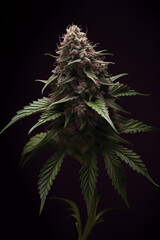 Cannabis, ripened top flower of cannabis, marijuana for medical purposes. Cannabis production.