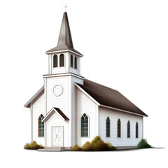 easter sunday church service isolated on transparent or white background, png