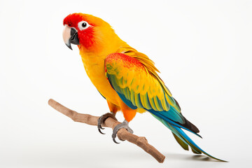 Obraz premium Macaw, Red And Yellow Macaw, Macaw In White Background