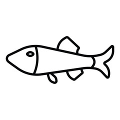 Fish icon vector on trendy design