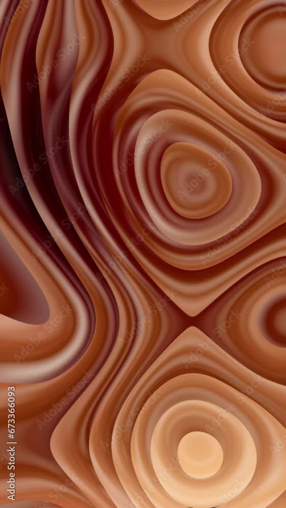 Poster abstract brown vertical wavy background. animated loop backdrop video with copy space.