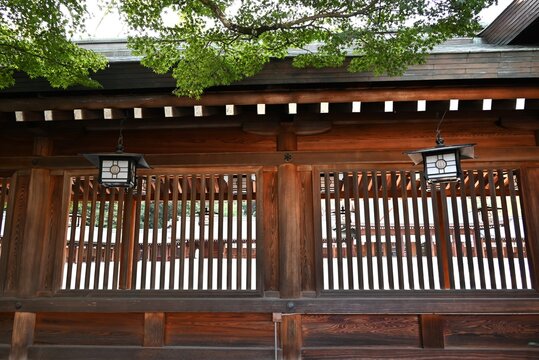 Japan tourism . Kashihara-Jingu Shrine. This shrine, built in 1890 in Kashihara City, Nara Prefecture, is dedicated to Japan's first emperor, Emperor Jimmu, and is called the ``Beginning of Japan.''