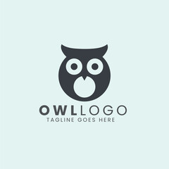 Minimal Owl Logo Design  with Owl Icon