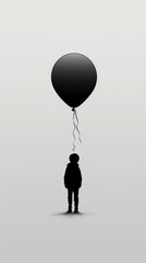 Sadness in life is captured in a black and white minimalistic poster.