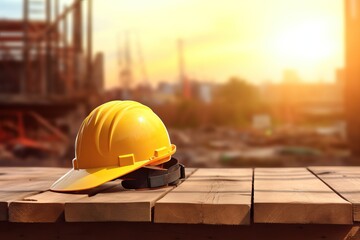 The importance of safety gear for construction workers and the presence of a helmet at a construction site