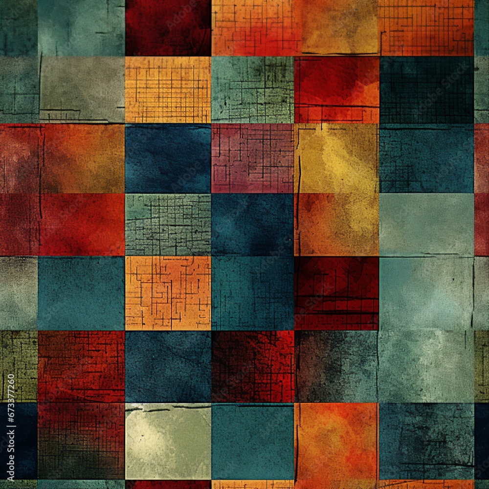 Poster Grungy Textile Patterns and Fabric Fades Pattern