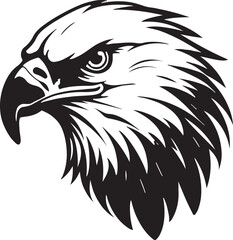 eagle, bird, vector, head, illustration, animal, cartoon, wild, tattoo, nature, animals, wildlife, mascot, logo, hawk, symbol, griffin, feather, freedom, black, falcon, emblem, design, beak, art