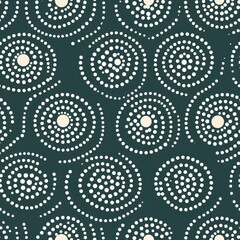 Dotted circles form a seamless pattern.