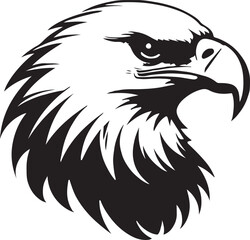 eagle, bird, vector, head, illustration, animal, cartoon, wild, tattoo, nature, animals, wildlife, mascot, logo, hawk, symbol, griffin, feather, freedom, black, falcon, emblem, design, beak, art