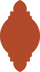 Islamic shape Ramadan window frame design. Turkish and Indian ornament. Arabic door arch. Oriental architecture element