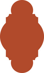 Islamic shape Ramadan window frame design. Turkish and Indian ornament. Arabic door arch. Oriental architecture element