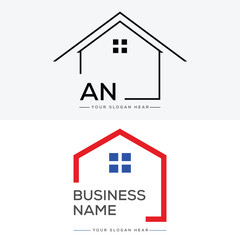 Initial Creative Real Estate AN Logo Icon, Unique AN Building Logo.Professional, Construction Logo Design for AN Construction 


