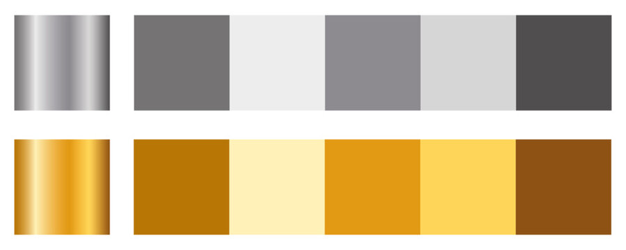 COULEUR OR ET ARGENT AVEC GAMME DE COULEUR