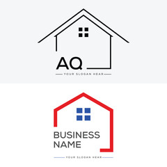 Initial Creative Real Estate AQ Logo Icon, Unique AQ Building Logo.Professional, Construction Logo Design for AQ Construction 


