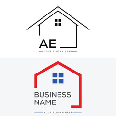 Initial Creative Real Estate AE Logo Icon, Unique AE Building Logo.Professional, Construction Logo Design for AE Construction 


