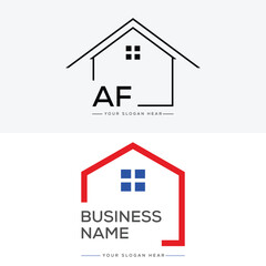 Initial Creative Real Estate AF Logo Icon, Unique AF Building Logo.Professional, Construction Logo Design for AF Construction 


