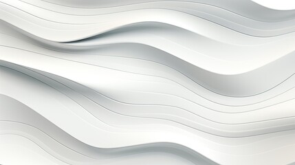 Modern chic abstract white background composed of many 3D lines and waves