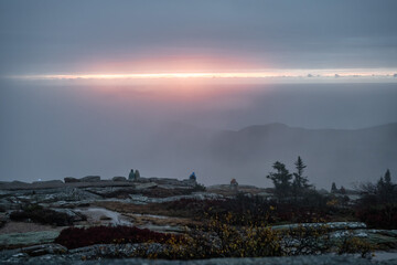 Sunrise from the top of Cadillac Mountain in Acadia National Park