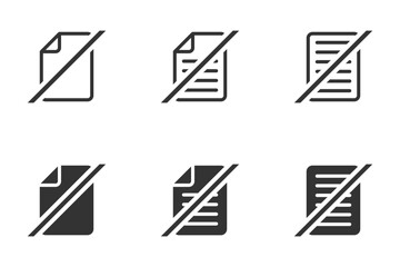 Fototapeta premium No file document icon. Vector illustration