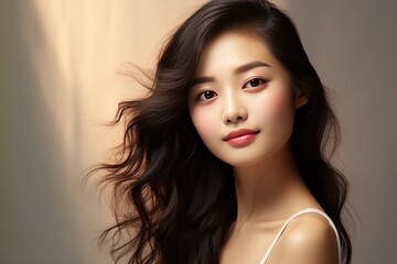 Naklejka premium Portrait of asian girl