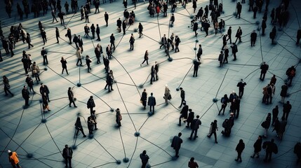 Crowd with network connection