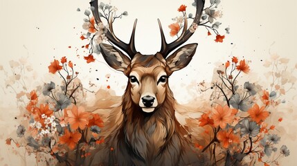 deer in the forest. Generative in ai