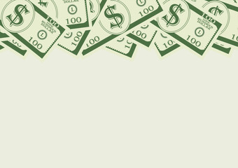 Dollar Banknotes Background. Dollar Bill. Investment, Saving and Wealth Concept. Vector Illustration. 