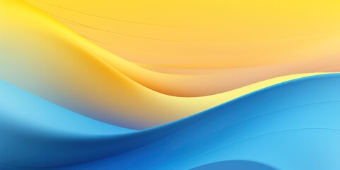 Fototapeta premium A wavy gradient from yellow to blue, background