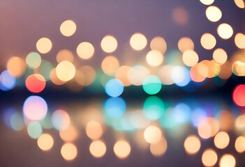 Fototapeta premium lights bokeh background in modern minimal style with many shades of colors